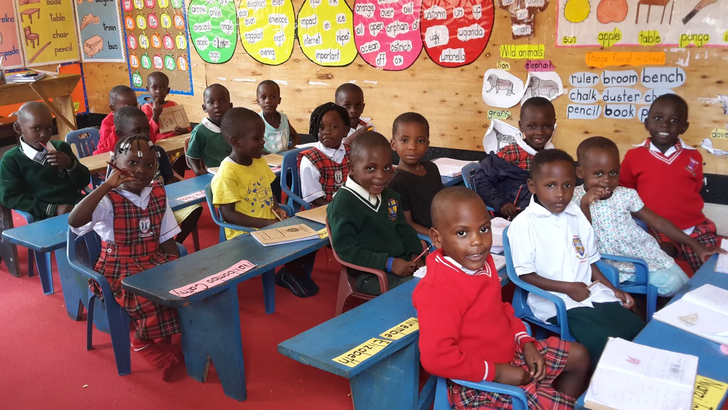 Onderwijs in de klas op de kleuterschool